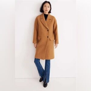 Madewell Camel Insuluxe Wool Blend Coat in size XS